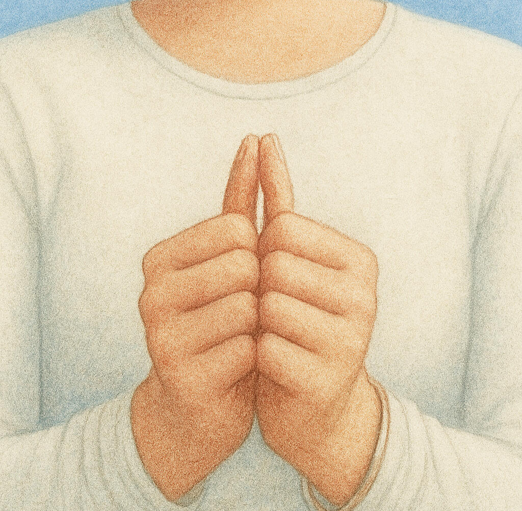 KI erstellt Frau sitzt in Meditationshaltung